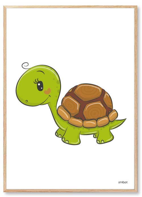 Barnposters Sköldpadda Barntavlor Barnposters Sköldpadda Barntavlor