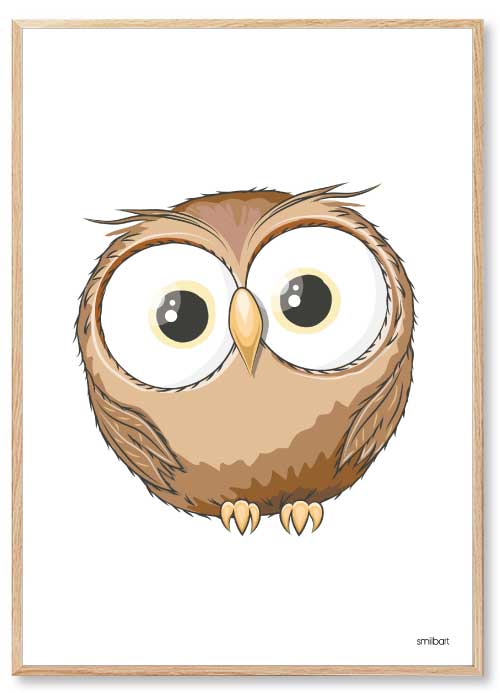 Barnposters Uggla Barntavlor Barnposters Uggla Barntavlor